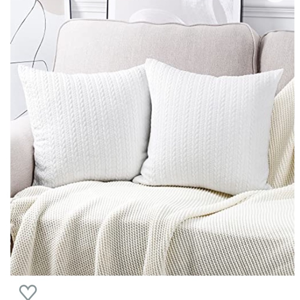 NWTS Super Soft White Throw Pillow Cases